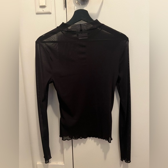 Sheer black tight fit long sleeve - Picture 2 of 5